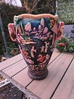 Grote Aziatische vaas met olifanten, Kunststof, Gebruikt, Overige kleuren, Onbekend