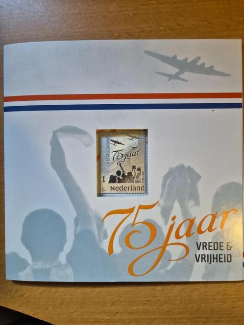 NL "75 Jaar Vrede & Vrijheid" 925 Zilveren Postzegel 2020, Postzegels en Munten, Postzegels | Nederland, Postfris, Na 1940, Ophalen of Verzenden