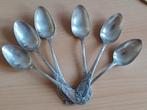 Zes Oude Grote Verzilverde Lepels. Uit 1950., Antiek en Kunst, Ophalen of Verzenden
