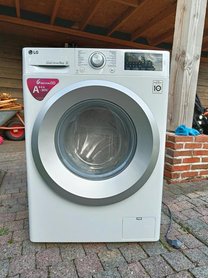 Bieden! LG Wasmachine - Direct Drive 8kg, Witgoed en Apparatuur, Wasmachines, Gebruikt, Voorlader, 8 tot 10 kg, 1200 tot 1600 toeren