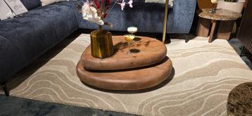 Organische Salontafel Mangohout Bruin & Naturel | Showmodel  beschikbaar voor biedingen