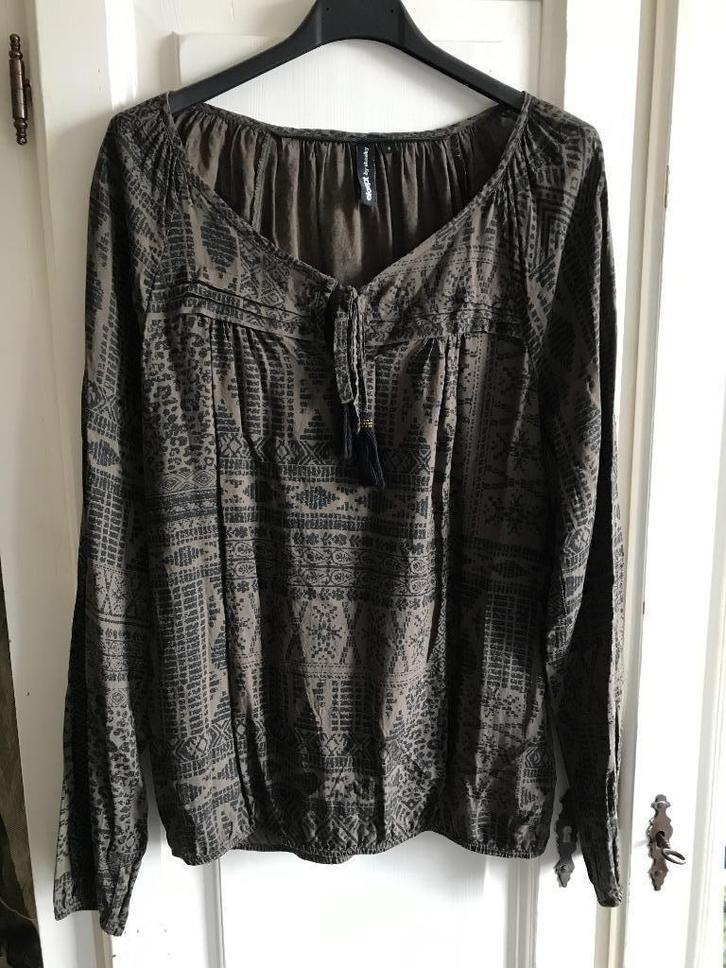 Bedrukte blouse (Eksept), Kleding | Dames, Blouses en Tunieken, Zo goed als nieuw, Maat 36 (S), Overige kleuren, Ophalen of Verzenden