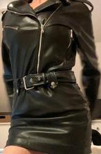 Leren Jumpsuit met diverse ritsen en riem maat M, Kleding | Dames, Jumpsuits, Verzenden, Zo goed als nieuw, Zwart