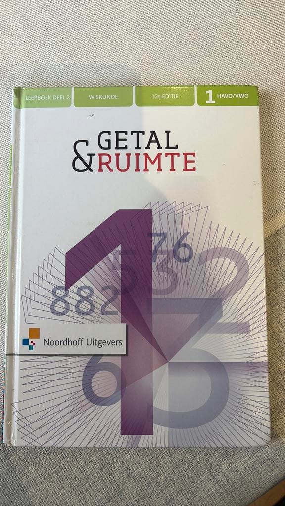 Getal & Ruimte 12e ed havo/vwo 1 leerboek deel 2, Boeken, Ophalen of Verzenden, Zo goed als nieuw, Natuurwetenschap