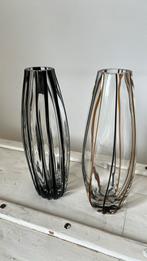 Designvazen van glas, Minder dan 50 cm, Glas, Gebruikt, Ophalen of Verzenden