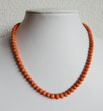 Collier van bloedkoralen gouden slot, Sieraden, Tassen en Uiterlijk, Antieke sieraden, Ophalen of Verzenden, Goud, Ketting, Met edelsteen