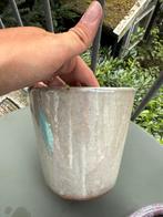 Bloempot zilver, Tuin en Terras, Bloempotten, Ophalen, Rond, Zo goed als nieuw, Minder dan 25 cm