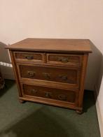 Massief houten ladekast met 4 lades en beslag, Huis en Inrichting, Kasten | Ladekasten, Ophalen of Verzenden