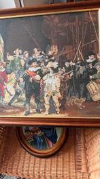 Geborduurd schilderij met mooie lijst, Antiek en Kunst, Kunst | Schilderijen | Klassiek, Ophalen