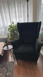 Groene Ikea velour fauteuil-goede staat, Huis en Inrichting, Fauteuils, Ophalen, 75 tot 100 cm, Zo goed als nieuw, Stof
