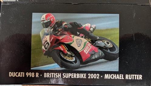 Minichamps 1:12 Ducati 998R Michael Rutter BSB 2002, Hobby en Vrije tijd, Modelauto's | 1:5 tot 1:12, Zo goed als nieuw, Motor