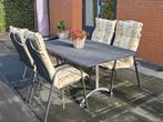 Tuinset 4 stoelen plus kussens en 1 tafel, Ophalen, Gebruikt