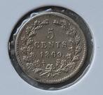 5 cent 1869  Willem III, Koning Willem III, Zilver, Ophalen of Verzenden, Losse munt