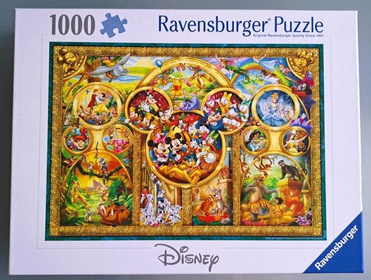 Ravensburger puzzel The best Disney Themes 1000 stukjes, Hobby en Vrije tijd, Denksport en Puzzels, Zo goed als nieuw, Legpuzzel