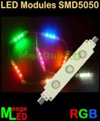 LED 12V RGB module SMD 5050 - 3 LED - IP54 - 5 stuks, Ophalen of Verzenden, Nieuw, LEDmodule