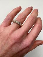 18 Karaat Gouden Ring Met 1.00 Ct Diamanten Pavé, Ophalen of Verzenden, Zo goed als nieuw, 17 tot 18, Met edelsteen