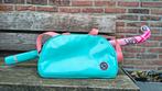 Hockeytas - Turquoise met hartjes., Sport en Fitness, Hockey, Ophalen, Gebruikt, Tas