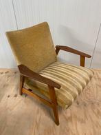 Vintage Fauteuil, Ophalen, Zo goed als nieuw, 75 tot 100 cm, Hout