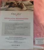 OPTIDEE PLUCHE KUSSENSLOOP. ROZE/WIT, Huis en Inrichting, Slaapkamer | Beddengoed, Ophalen of Verzenden, Zo goed als nieuw, Tweepersoons