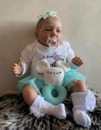 Reborn baby meisje, geschilderde haren, Verzenden, Zo goed als nieuw, Babypop, Levensecht of Reborn