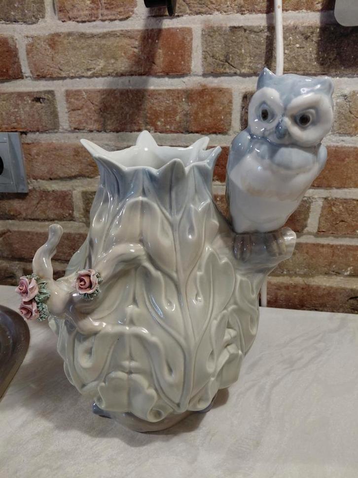 Vintage Porseleinen Uil Vaas, Antiek en Kunst, Antiek | Keramiek en Aardewerk, Ophalen of Verzenden