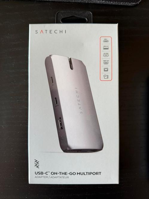 Satechi USB-C On-the-Go Multiport Adapter zwart, Computers en Software, Dockingstations, Zo goed als nieuw, Ophalen