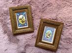 2 prachtige vintage Perzische miniatuur schilderijtjes, Antiek en Kunst, Ophalen of Verzenden