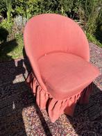 Vintage Roze Fauteuil met Rok, Ophalen, Gebruikt, Rood, Eén