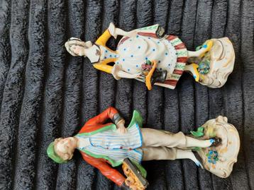 Dresden Porselein Beeldjes - Set.De hoofden zijn verlijmd.  beschikbaar voor biedingen