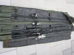 vis foudraal met karper hengels+molens 3x, Watersport en Boten, Hengelsport | Karpervissen, Ophalen, Gebruikt, Complete set