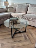 Glazen Salontafel 75 cm diameter, Huis en Inrichting, Ophalen, 50 tot 100 cm, Rond, 50 tot 100 cm