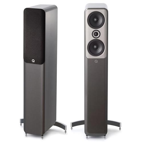 Q Acoustics: Concept 50 Speakers - 2 Stuks - Hoogglans Grijs, Audio, Tv en Foto, Luidsprekers, Zo goed als nieuw, Front, Rear of Stereo speakers