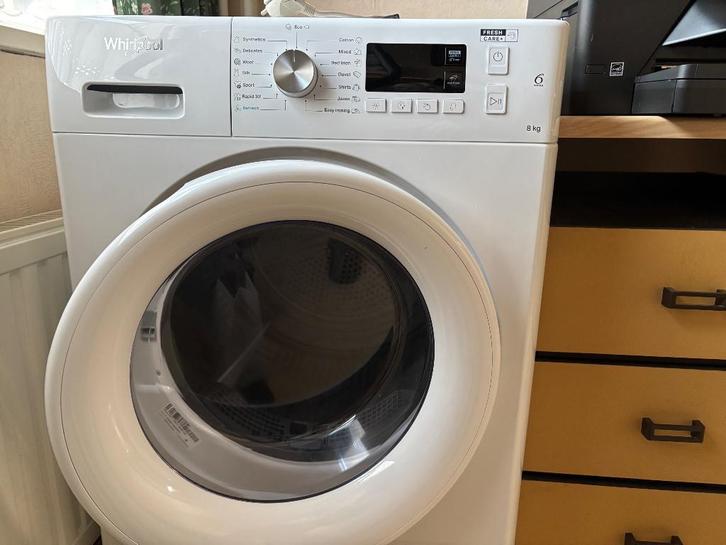 Wasdroger Whirlpool, Witgoed en Apparatuur, Wasdrogers, Zo goed als nieuw, Condens, Voorlader, 6 tot 8 kg, 85 tot 90 cm, Anti-kreukfase