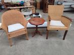 Rieten stoelen en tafeltje, Tuin en Terras, Ophalen, Rotan