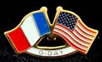 D-Day pin met vlag Frankrijk en U.S.A., Verzenden, Nieuw, Stad of Land, Speldje of Pin