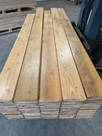 Eiken vloer 48 m2 massieve vloerdelen 17 cm breed 2 cm dik, Ophalen, Gebruikt, Vloerdelen of -planken, 10 m² of meer