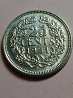 Kwartje 1942, 1941, Koningin Juliana, Zilver, 25 cent, Ophalen of Verzenden