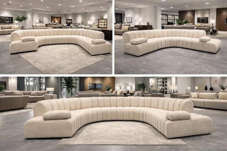 Meridian Furniture Infinity hoekbank, Huis en Inrichting, Banken | Bankstellen, Nieuw, Vierpersoons of meer, 150 cm of meer, Stof