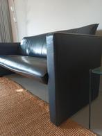 leolux zwart leren 3 zitsbank, Ophalen, Gebruikt, 150 tot 200 cm, Tweepersoons
