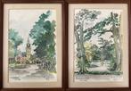 Twee originele aquarellen – 1981 – gesigneerd, Ophalen