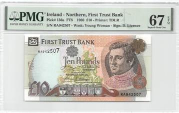 Ireland North 10 Pounds Sterling 1998 Unc PMG 67 EPQ beschikbaar voor biedingen