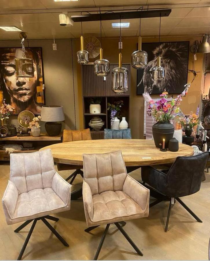 Eetkamerstoelen stoelen nieuw aanbieding woonmaand, Huis en Inrichting, Stoelen, Nieuw, Vijf, Zes of meer stoelen, Stof, Overige kleuren