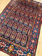 Vintage handgeknoopt perzisch tapijt hamadan 206x133, Info@SlatsAntiek.nl, 100 tot 150 cm, Perzisch, 200 cm of meer