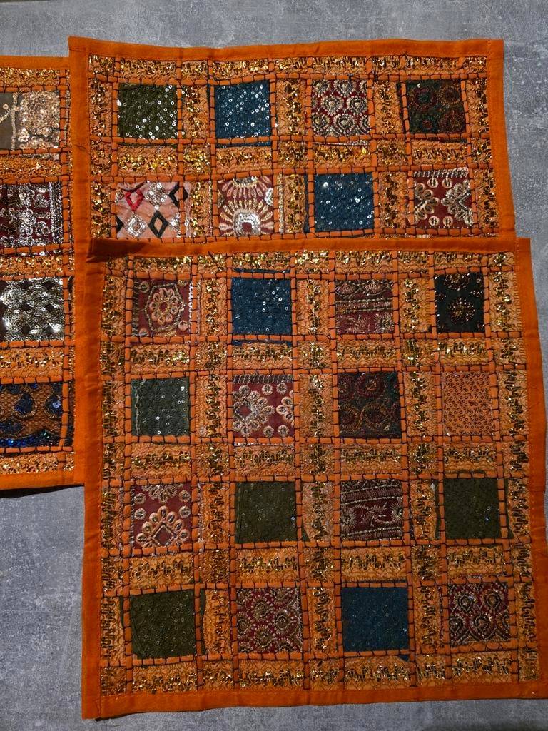 Handgemaakte indiase patchwork kussenslopen nieuw, Nieuw, Ophalen of Verzenden, Onbekend, Onbekend
