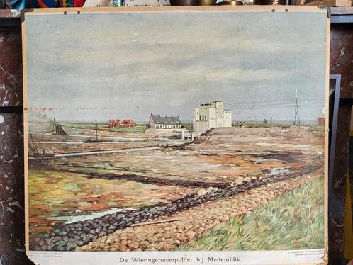 Schoolplaat Medemblik, Antiek en Kunst, Antiek | Schoolplaten, Geschiedenis, Ophalen