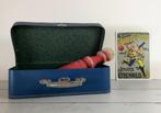 Vintage blauw koffertje van geperst karton, Antiek en Kunst, Curiosa en Brocante, Ophalen of Verzenden