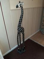 Grote houten giraffe, hoogte 130 cm hoog, Verzamelen, Beelden en Beeldjes, Ophalen, Gebruikt, Dier