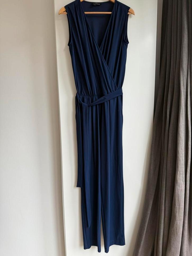 blauwe mouwloze jumpsuit maat XS LA DRESS, Kleding | Dames, Jumpsuits, Zo goed als nieuw, Maat 34 (XS) of kleiner, Blauw, Ophalen of Verzenden
