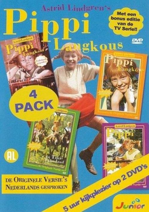 Pippi Langkous 4 pack oa Pippi gaat naar school, Sealed Orig, Cd's en Dvd's, Dvd's | Kinderen en Jeugd, Nieuw in verpakking, Tv fictie