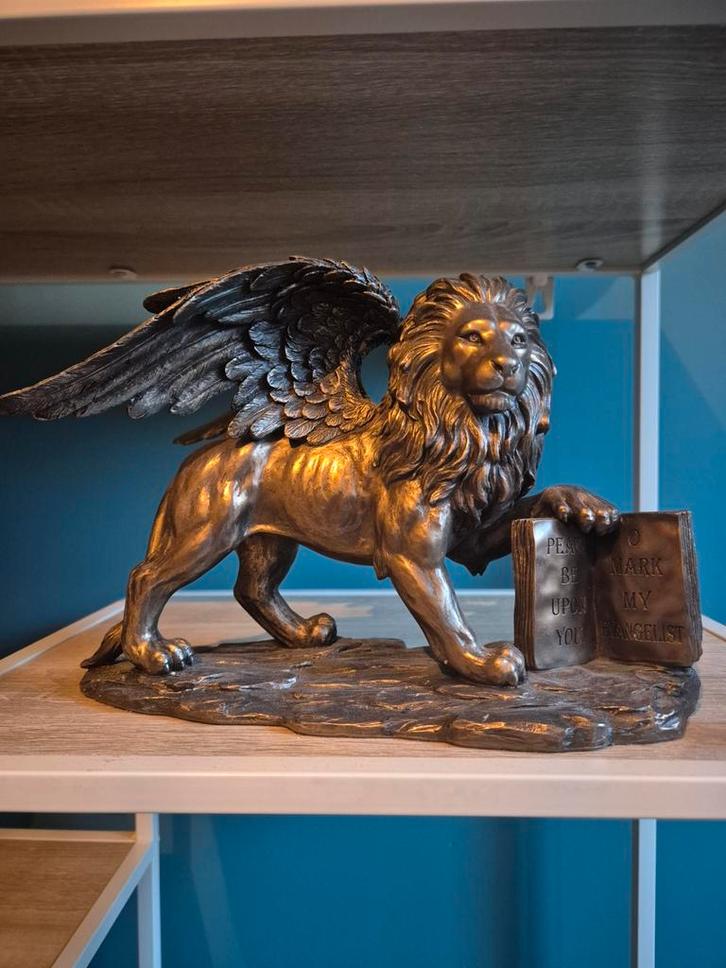 Veronese Leeuw van Sint Marcus - Gevleugelde Leeuw, Antiek en Kunst, Kunst | Beelden en Houtsnijwerken, Ophalen of Verzenden